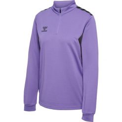 Damska bluza dresowa half zip Hummel Authentic. Fioletowe bluzy damskie Hummel, bez wzorów, z dresówki, bez kaptura. Za 222.00 zł.