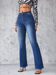 Tazga Dżinsy - Flare fit - w kolorze niebieskim rozmiar: 34. Niebieskie jeansy damskie Tazga, z podwyższonym stanem. Za 119.95 zł.