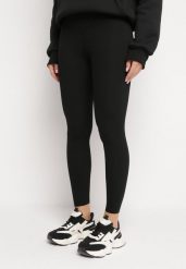 Czarne Legginsy z Szeroką Gumką w Pasie i Koronkową Wstawką Meridia. Czarne legginsy damskie Born2be, m, bez wzorów, z jeansu. Za 39.99 zł.