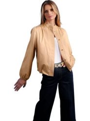 Heine Kurtka przejściowa w kolorze beżowym rozmiar: 36. Brązowe kurtki damskie Heine, bez wzorów, z bawełny, bez kaptura. Za 104.99 zł.