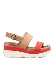 Geox Sandały D Gardenia D65HBA 021BC C8185 Kolorowy. Sandały damskie Geox, bez wzorów, ze skóry, bez obcasa, na płaskiej podeszwie, bez zapięcia. Za 459.99 zł.