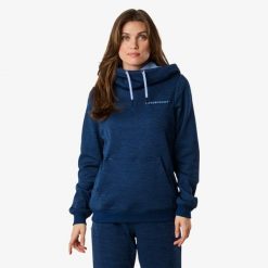 Bluza treningowa kobieca Swedemount Training Logo Hood II szybkoschnąca. Niebieskie bluzy damskie SWEDEMOUNT, bez zapięcia, do biegania. Za 199.99 zł.