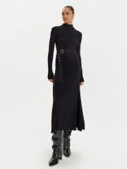 KARL LAGERFELD Sukienka dzianinowa 246W1321 Czarny Slim Fit. Czarne sukienki damskie KARL LAGERFELD, bez wzorów, z dzianiny, bez ramiączek. Za 1,199.00 zł.