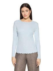 CARTOON Koszulka w kolorze błękitnym rozmiar: 42. Niebieskie bluzki damskie Cartoon, bez wzorów, bez kołnierzyka, bez ramiączek. Za 69.99 zł.