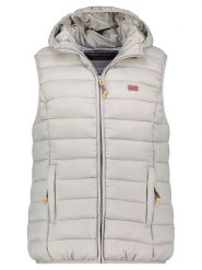 Geographical Norway Kamizelka pikowana "Vatikolor" w kolorze jasnoszarym rozmiar: XXL. Szare kamizelki damskie Geographical Norway, xxl, bez wzorów, bez kaptura. Za 109.78 zł.