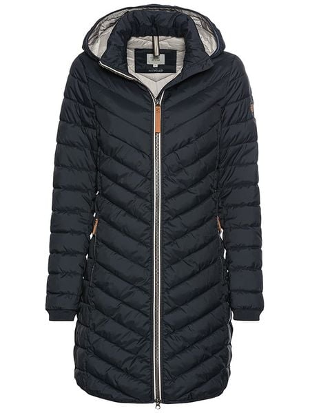 Camel Active Płaszcz pikowany w kolorze granatowym rozmiar: 34. Niebieskie płaszcze damskie Camel Active, bez wzorów, bez kaptura. Za 384.71 zł.