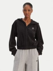 Adidas Bluza Essentials Chenile KE1117 Czarny Loose Fit. Czarne bluzy damskie Adidas, s, bez wzorów, z bawełny, bez kaptura. Za 299.99 zł.