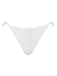 Hunkemöller Stringi Posie 302401 Biały. Białe stringi Hunkemöller, bez wzorów, z syntetyku. Za 69.99 zł.