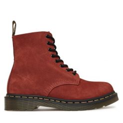Trapery Dr. Martens. Czerwone trapery damskie Dr Martens, bez zapięcia. Za 949.99 zł.