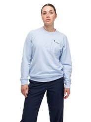 Bergans Bluza funkcyjna "Midtli" w kolorze błękitnym rozmiar: M. Niebieskie bluzy damskie Bergans, m, bez wzorów, z materiału, bez kaptura. Za 210.32 zł.