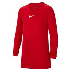 Koszulka Termoaktywna Juniorska Nike First Layer. Białe koszulki damskie Nike, bez wzorów, bez kołnierzyka, bez ramiączek. Za 97.85 zł.