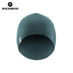 Czapka rowerowa, do biegania, sportowa, pod kask, elastyczna ROCKBROS wełna. Niebieskie czapki damskie ROCKBROS, na zimę, bez wzorów, z elastanu. Za 42.99 zł.