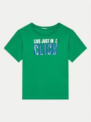 United Colors Of Benetton T-Shirt 3096C10J6 Zielony Regular Fit. Zielone t-shirty i koszulki chłopięce United Colors Of Benetton, bez wzorów, z bawełny, bez kołnierzyka, bez ramiączek. Za 79.99 zł.