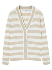 TATUUM Kardigan "Malio" w kolorze beżowo-białym rozmiar: L. Białe kardigany damskie TATUUM, l, bez wzorów. Za 170.07 zł.