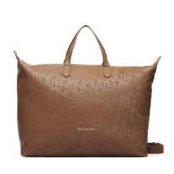 Torebka Valentino. Brązowe shopper bag Valentino, bez wzorów, bez dodatków. Za 989.99 zł.