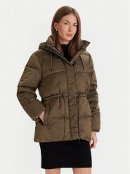 French Connection Kurtka zimowa Kendra 70ZAB Khaki Regular Fit. Brązowe kurtki damskie French Connection, na zimę, l, bez wzorów, z syntetyku, bez kaptura. Za 999.99 zł.