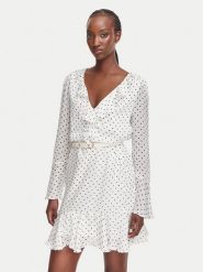 Guess Sukienka codzienna W6YK35 W2959 Biały Regular Fit. Białe sukienki damskie Guess, z aplikacjami, z syntetyku, bez ramiączek. Za 654.99 zł.