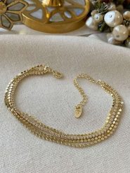 Luseera Pozłacana bransoletka z cyrkoniami rozmiar: onesize. Żółte bransoletki damskie Luseera, pozłacane. Za 43.99 zł.