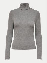 ONLY Golf Sille 15256046 Szary Slim Fit. Szare golfy damskie Only, xs, bez wzorów, z lyocellu, bez ramiączek. Za 79.99 zł.