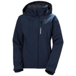 Damska kurtka narciarska Helly Hansen Crewser. Niebieskie kurtki sportowe damskie Helly Hansen, s, bez wzorów, bez kaptura. Za 889.50 zł.