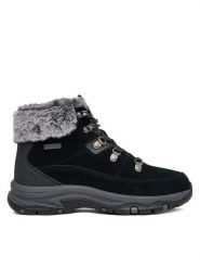 Skechers Trekkingi Trego 167882/BLK Czarny. Czarne obuwie trekkingowe damskie Skechers, ze skóry, bez zapięcia. Za 359.99 zł.