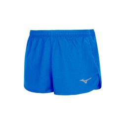 Szorty Mizuno. Niebieskie spodenki sportowe damskie Mizuno, l, bez wzorów, z materiału, do biegania. Za 213.00 zł.