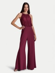 Swing Kombinezon 3AI00100 Bordowy Regular Fit. Czerwone sukienki damskie Swing, bez wzorów, z syntetyku, bez ramiączek. Za 609.99 zł.