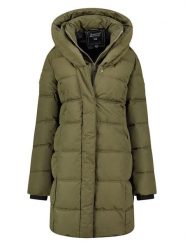 Geographical Norway Płaszcz zimowy "Djamilalimo" w kolorze khaki rozmiar: L. Brązowe płaszcze damskie Geographical Norway, na zimę, l, bez wzorów, z puchu, bez kaptura. Za 291.51 zł.