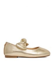 Guess Baleriny CEO-CS6666-15 Złoty. Żółte baleriny dziewczęce Guess, z aplikacjami, ze skóry, bez obcasa, bez zapięcia. Za 179.99 zł.