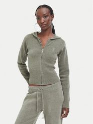 Juicy Couture Bluza JCWEB005 Khaki Regular Fit. Brązowe bluzy damskie Juicy Couture, xs, bez wzorów, z wiskozy, bez kaptura. Za 599.99 zł.
