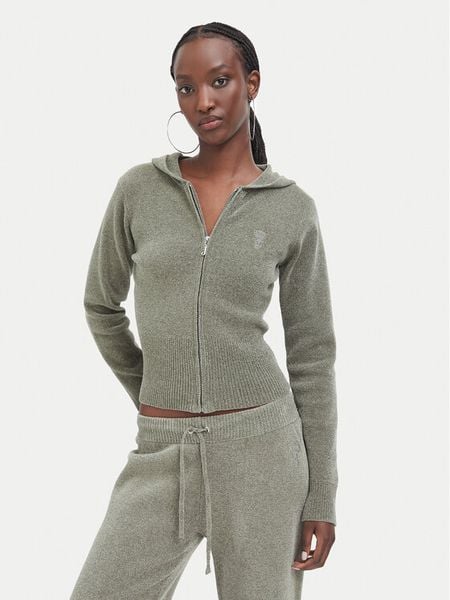 Juicy Couture Bluza JCWEB005 Khaki Regular Fit. Brązowe bluzy damskie Juicy Couture, xs, bez wzorów, z wiskozy, bez kaptura. Za 599.99 zł.
