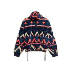 Damska bluza rozpinana do połowy Superdry Super Soft. Niebieskie bluzy damskie Superdry, bez wzorów, z polaru, bez kaptura. Za 407.00 zł.