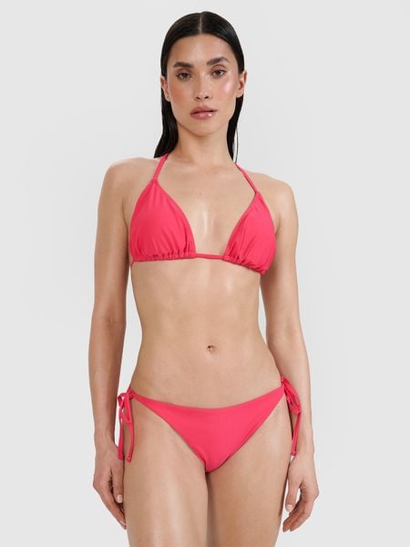 4F Góra od bikini damska - różowa XS. Czerwone bikini 4F, bez wzorów, z elastanu. W wyprzedaży za 29.99 zł.