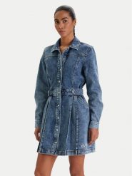 Karl Lagerfeld Jeans Sukienka jeansowa B1W13036 Niebieski Regular Fit. Niebieskie sukienki damskie Karl Lagerfeld Jeans, bez wzorów, z bawełny, bez ramiączek. Za 949.99 zł.