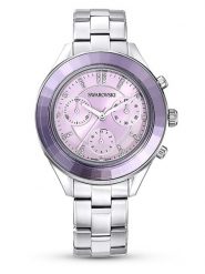 Swarovski Chronograf w kolorze srebrno-fioletowym rozmiar: onesize. Szare, analogowe zegarki damskie Swarovski, ze stali. Za 761.99 zł.