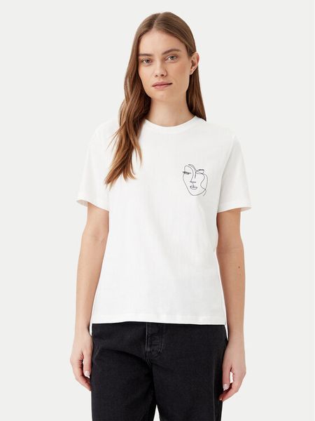 Vila T-Shirt Sybilla 14103247 Biały Regular Fit. Białe t-shirty damskie Vila, l, bez wzorów, z bawełny, bez kołnierzyka. Za 59.99 zł.