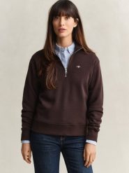 Gant Bluza Kobiety Bawełna brązowy, XS. Brązowe bluzy damskie Gant, xs, bez wzorów, z bawełny, bez kaptura. Za 599.95 zł.