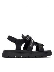 Elisabetta Franchi Sandały F4A2-E0588-1733999-D Czarny. Czarne sandały dziewczęce Elisabetta Franchi, ze skóry, bez obcasa, bez zapięcia. Za 789.99 zł.