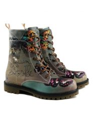 Goby Botki w kolorze brązowo-zielonym rozmiar: 41. Brązowe botki damskie Goby, z materiału, z okrągłym noskiem, bez obcasa, bez zapięcia. Za 295.99 zł.