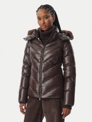 Hetregó Kurtka puchowa Inari 8R624KF 26W004 Brązowy ciemny Slim Fit. Brązowe kurtki damskie HETREGO, bez wzorów, z puchu, bez kaptura. Za 2,349.00 zł.