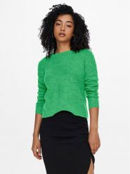 ONLY Sweter 15234745 Zielony Regular Fit. Zielone swetry klasyczne damskie Only, m, z syntetyku, bez kołnierzyka. Za 129.99 zł.