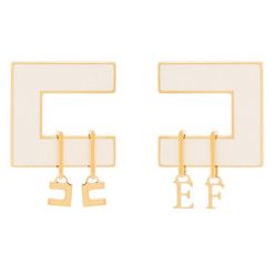 Kolczyki Elisabetta Franchi. Białe kolczyki damskie Elisabetta Franchi. Za 729.99 zł.