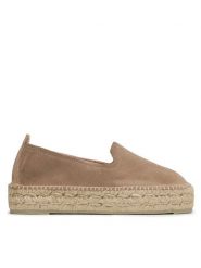 Manebi Espadryle Double Sole Espadrilles W 1.9 D0 Beżowy. Brązowe espadryle damskie Manebi, bez wzorów, ze skóry, bez obcasa. Za 399.99 zł.