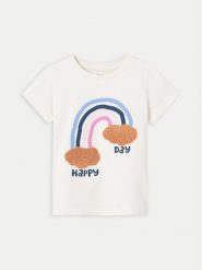 NAME IT T-Shirt 13232087 Écru Regular Fit. Koszulki i t-shirty dziewczęce Name it, bez wzorów, z bawełny, bez kołnierzyka, bez ramiączek. Za 39.99 zł.