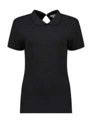 Canadian Peak Koszulka polo "Koctaileak" w kolorze czarnym rozmiar: L. Czarne bluzki damskie Canadian Peak, l, bez wzorów, z bawełny, bez kołnierzyka, bez ramiączek. Za 92.42 zł.