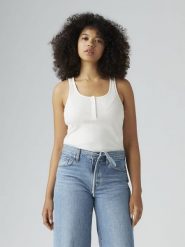 Levi's Top w kolorze białym rozmiar: S. Białe koszulki sportowe damskie Levi's, s, bez wzorów, bez ramiączek. Za 61.17 zł.