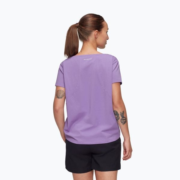 Koszulka damska Mammut Seon Playground. Fioletowe koszulki damskie Mammut, bez wzorów, bez kołnierzyka, bez ramiączek. Za 189.99 zł.