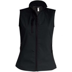Damska kurtka puchowa Kariban Sans Manche Softshell. Czarne kurtki damskie KARIBAN, bez wzorów, z puchu, bez kaptura. Za 196.00 zł.