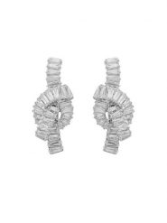 Swarovski Kolczyki 5727040 Srebrny. Szare kolczyki damskie Swarovski, metalowe. Za 849.99 zł.