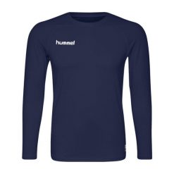 Koszulka termoaktywna z długim rękawem dla dorosłych Hummel First Performance. Niebieskie koszulki damskie Hummel, xl, bez wzorów, z jersey, bez kołnierzyka, bez ramiączek. W wyprzedaży za 111.60 zł.